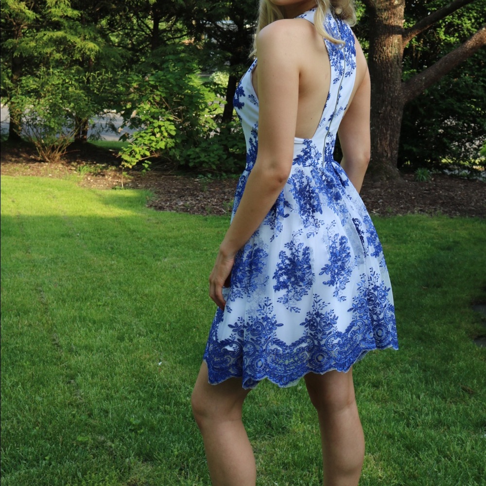 Alice + olivia silk-embroidered tulle mini dress